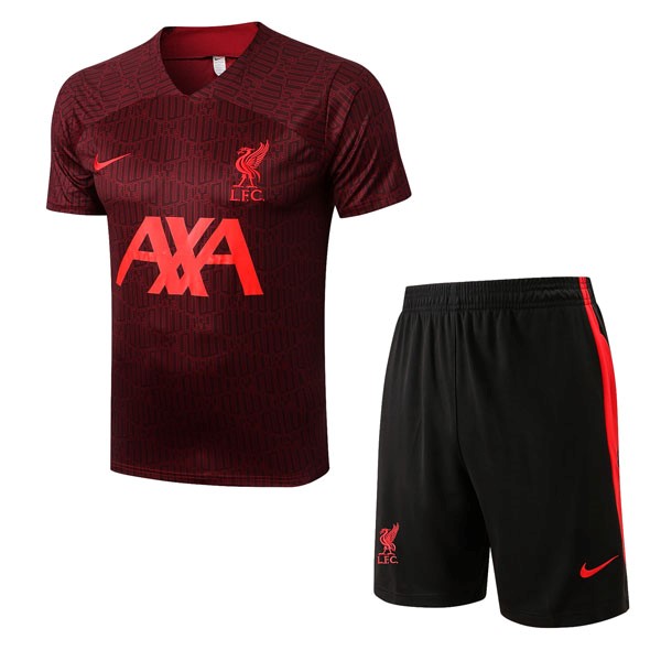 Camiseta Entrenamiento Liverpool Conjunto Completo 2022 2023 Rojo 4
